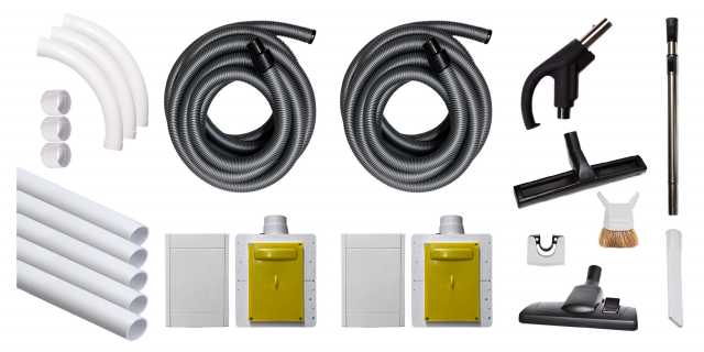 Newag In-Wall Hose 2x12m - complete installation kit